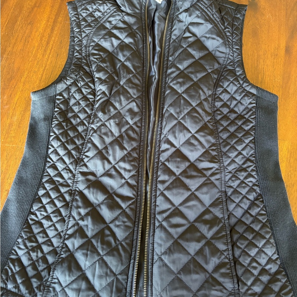 Women's Black Quilted Vest